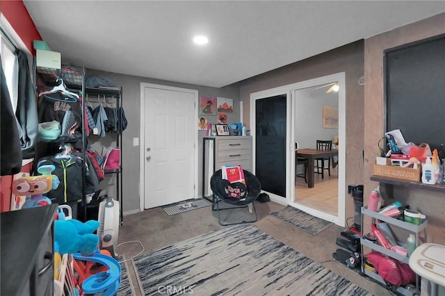 14696 Blackbush Rd, Moreno Valley, CA 92553 - rec room with baseboards and carpet flooring