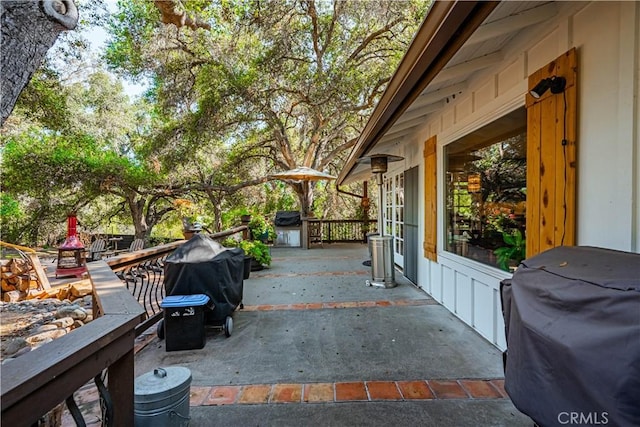 view of patio / terrace featuring area for grilling
