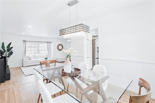 5201 Del Serra Cir, La Palma, CA 90623 - dining room featuring light wood-style floors and recessed lighting