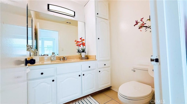 5201 Del Serra Cir, La Palma, CA 90623 - bathroom featuring toilet, vanity, and tile patterned floors