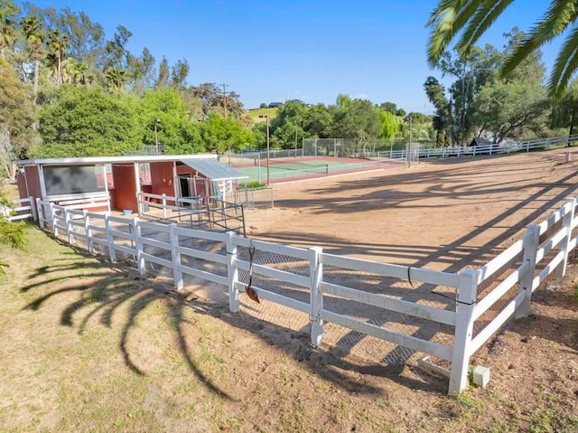 view of horse barn