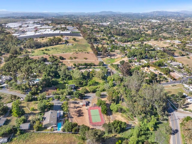 bird's eye view featuring a mountain view