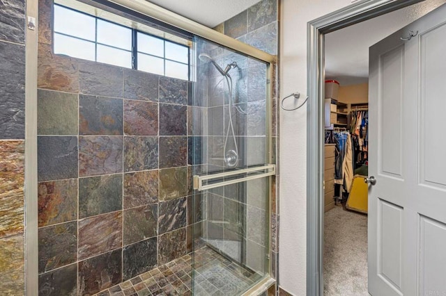 3223 Olive Hill Rd, Fallbrook, CA 92028 - bathroom featuring a shower stall and a spacious closet