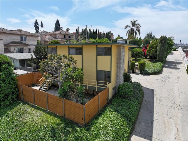 exterior space featuring fence