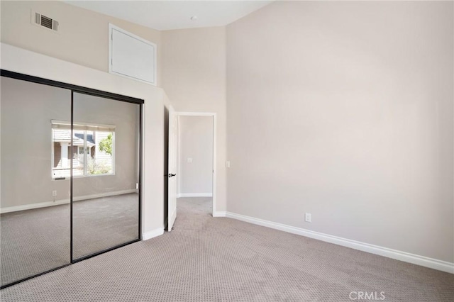 4930 Rockhampton Ct, Yorba Linda, CA 92887 - unfurnished bedroom featuring baseboards, carpet flooring, a closet, and visible vents