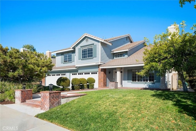 4930 Rockhampton Ct, Yorba Linda, CA 92887 - traditional-style house with a front lawn, driveway, and a garage