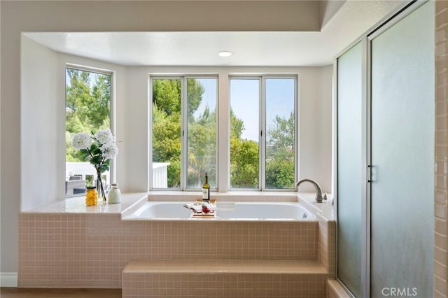 4930 Rockhampton Ct, Yorba Linda, CA 92887 - bathroom with a shower with shower door and a bath