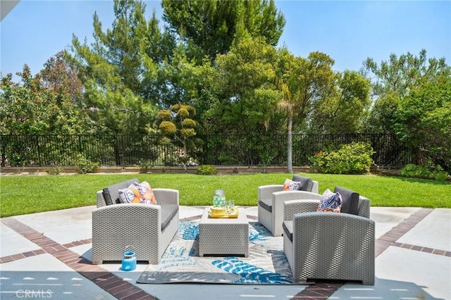 4930 Rockhampton Ct, Yorba Linda, CA 92887 - view of patio with a fenced backyard and an outdoor living space