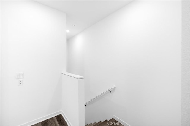 225 Scratch Rd, Covina, CA 91722 - stairway featuring wood finished floors, baseboards, and recessed lighting