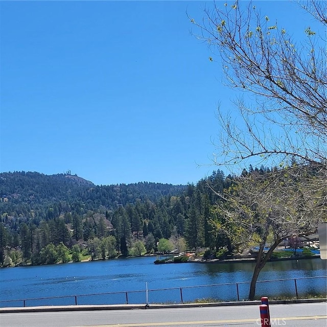 23747 Bowl Rd, Crestline, CA 92325 - view of water feature with a view of trees and fence