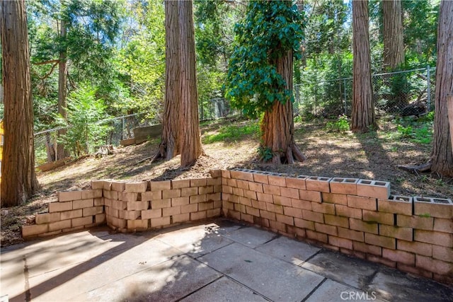 23747 Bowl Rd, Crestline, CA 92325 - view of patio featuring a fenced backyard
