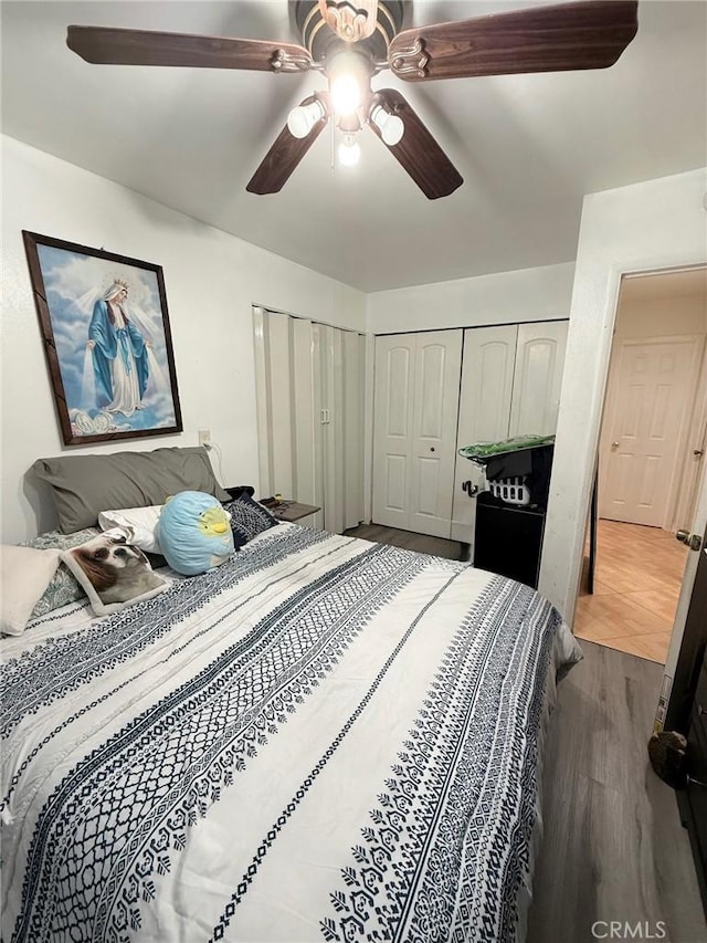 18016 Los Palacios, Rowland Heights, CA 91748 - bedroom with dark wood-style flooring and a ceiling fan