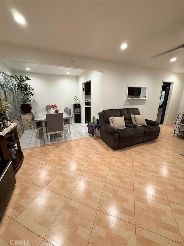 18016 Los Palacios, Rowland Heights, CA 91748 - living area featuring recessed lighting and light tile patterned floors
