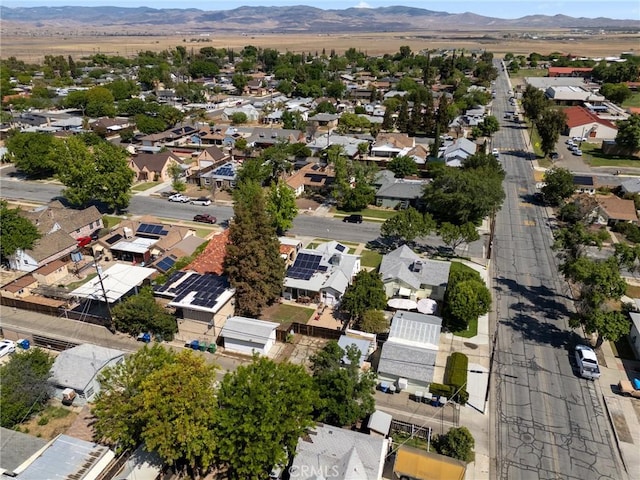birds eye view of property featuring a residential view and a mountain view