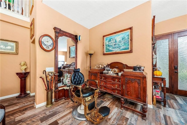 3565 Louer Dr, Lancaster, CA 93536 - living area featuring baseboards and wood finished floors