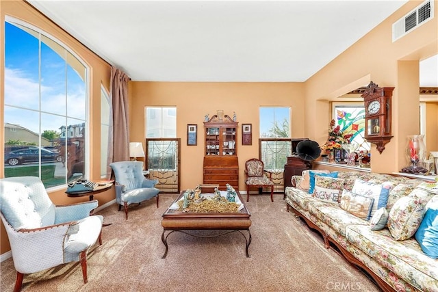 3565 Louer Dr, Lancaster, CA 93536 - carpeted living area with visible vents