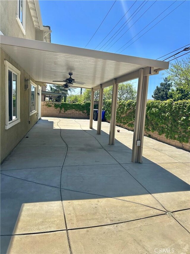 6974 Canterra Way, Fontana, CA 92336 - view of patio / terrace featuring ceiling fan
