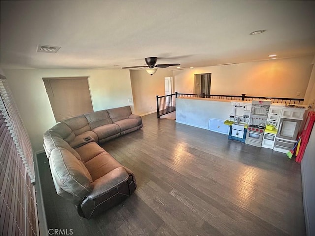 6974 Canterra Way, Fontana, CA 92336 - living room with wood finished floors and ceiling fan