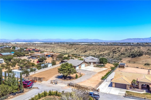 7045 Oak Hill Rd, Oak Hills, CA 92344 - bird's eye view featuring a mountain view