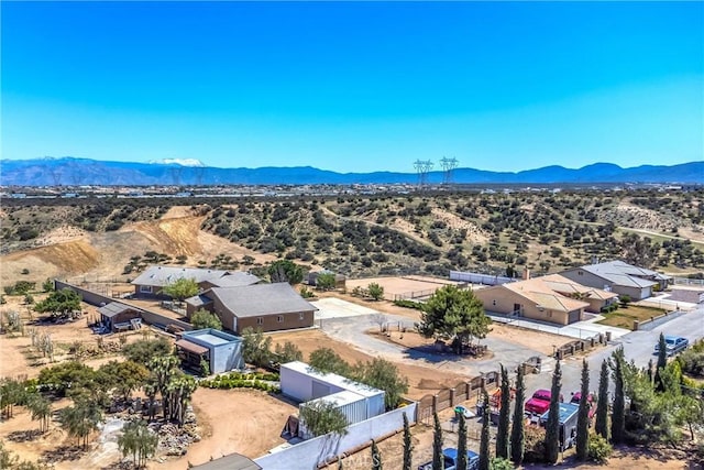 7045 Oak Hill Rd, Oak Hills, CA 92344 - bird's eye view featuring a mountain view and view of desert