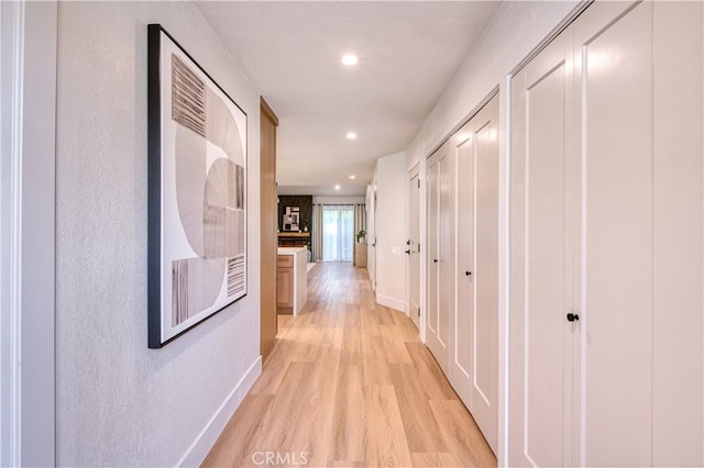 27695 Via Turina, Mission Viejo, CA 92692 - hall featuring baseboards, recessed lighting, and light wood-style flooring