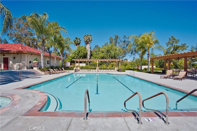 27695 Via Turina, Mission Viejo, CA 92692 - pool featuring a pergola and a patio