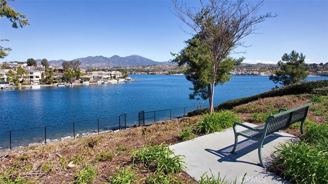 27695 Via Turina, Mission Viejo, CA 92692 - view of water feature featuring a mountain view and fence