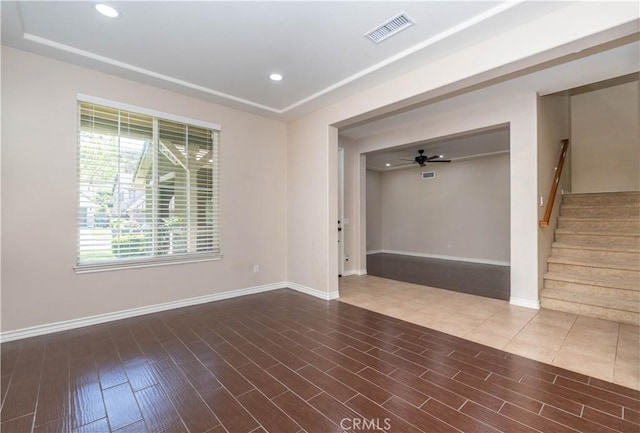 27321 Carlton Oaks St, Murrieta, CA 92562 - empty room with visible vents, baseboards, and wood finished floors