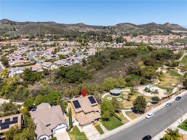 27321 Carlton Oaks St, Murrieta, CA 92562 - drone / aerial view featuring a mountain view and a residential view