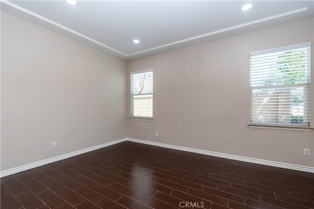 27321 Carlton Oaks St, Murrieta, CA 92562 - empty room featuring baseboards, recessed lighting, and dark wood-style floors