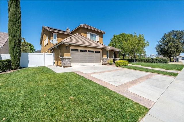 27321 Carlton Oaks St, Murrieta, CA 92562 - traditional home with stucco siding, a front yard, fence, an attached garage, and driveway