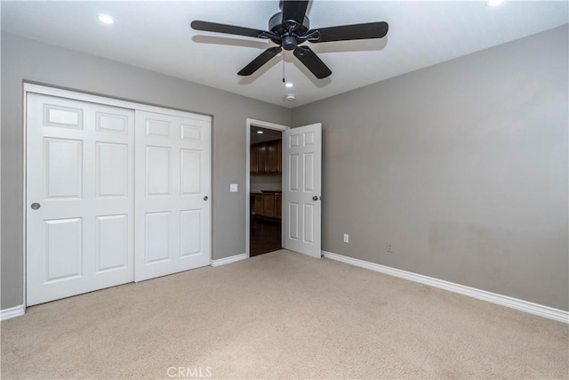 27321 Carlton Oaks St, Murrieta, CA 92562 - unfurnished bedroom with a closet, recessed lighting, carpet, and baseboards