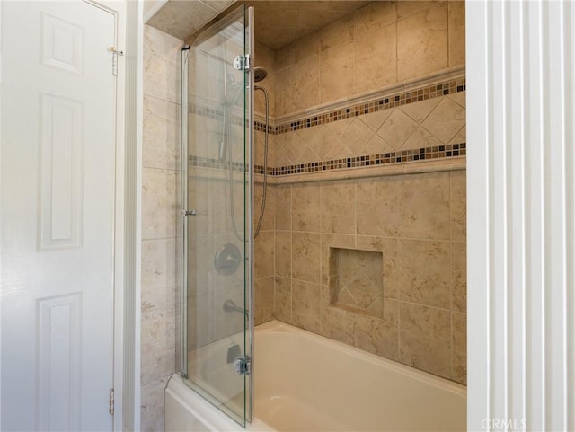 full bath with enclosed tub / shower combo