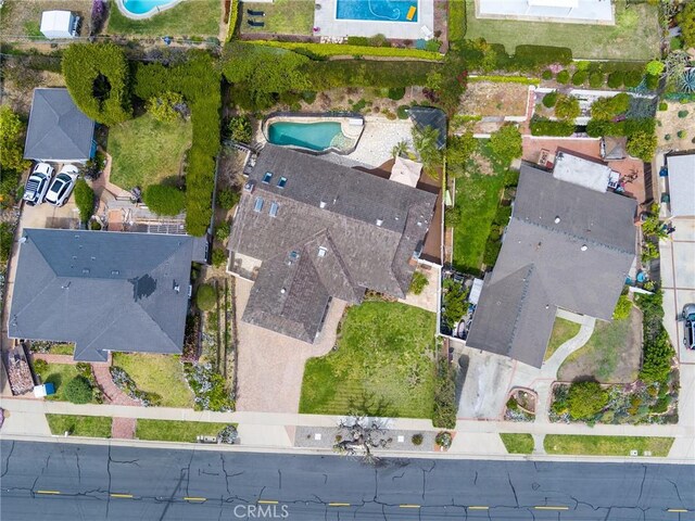 aerial view featuring a residential view