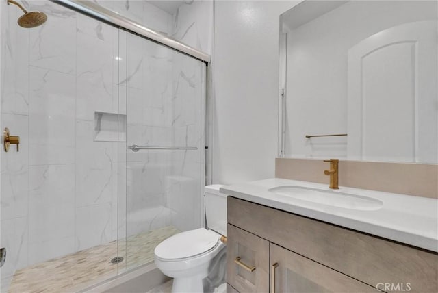 63 Poncho, Irvine, CA 92602 - bathroom with a marble finish shower, toilet, and vanity