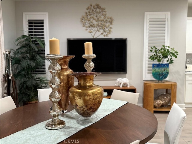 view of dining space