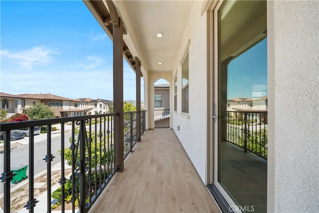balcony with a residential view