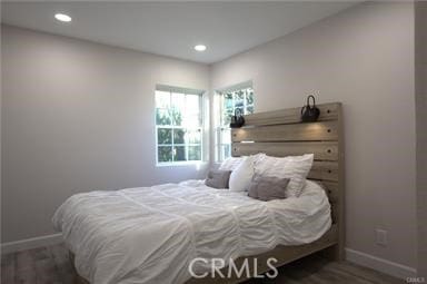 1260 S Pennsylvania, Glendora, CA 91740 - bedroom featuring baseboards, wood finished floors, and recessed lighting