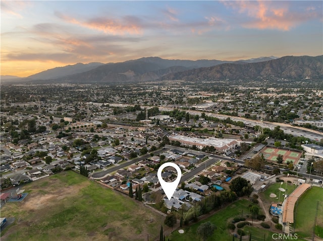 1260 S Pennsylvania, Glendora, CA 91740 - aerial view at dusk of a mountain view and a residential view