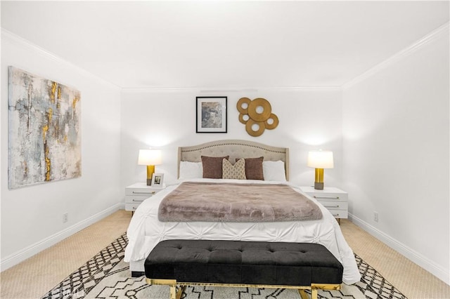 19 Alameda, Irvine, CA 92620 - bedroom featuring baseboards, carpet, and crown molding