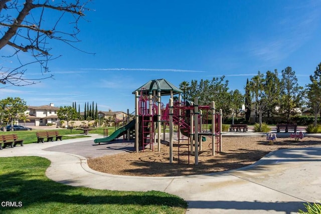 view of community jungle gym