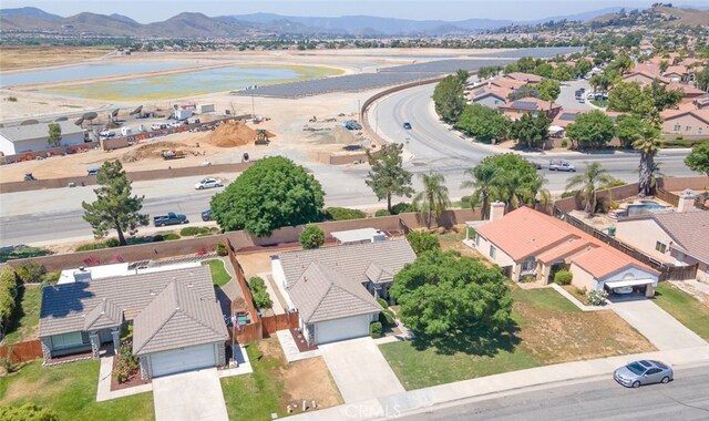 29129 Crestline Dr, Menifee, CA 92584 - aerial perspective of suburban area with a water and mountain view