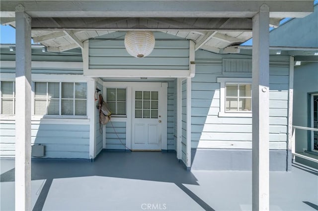view of doorway to property