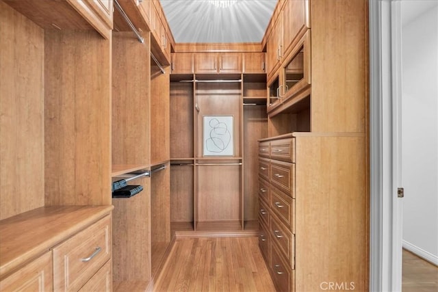 2824 Westwood Blvd, Los Angeles, CA 90064 - walk in closet with light wood-style flooring