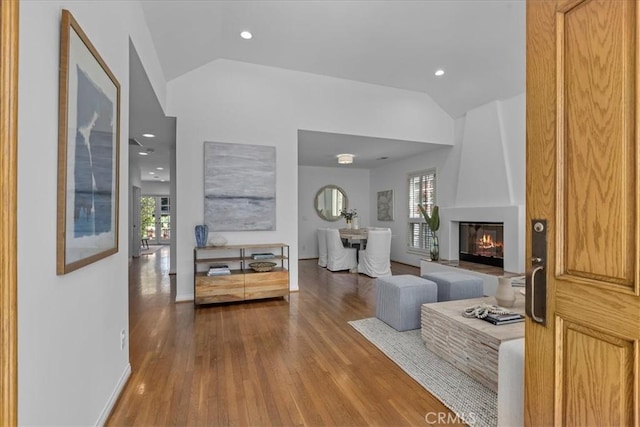 2824 Westwood Blvd, Los Angeles, CA 90064 - living room with plenty of natural light, a fireplace, and vaulted ceiling