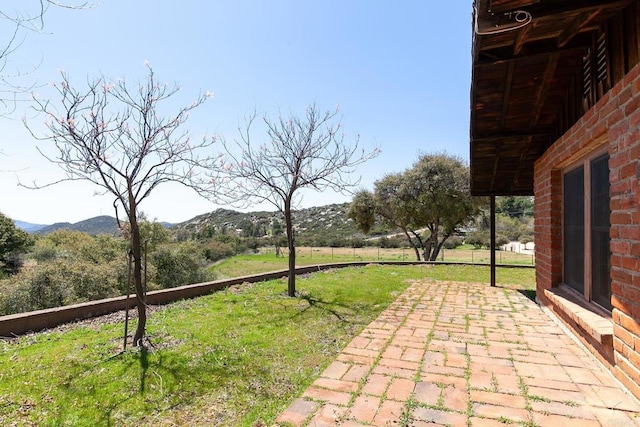 2483 Buckman Springs Rd, Campo, CA 91906 - view of grassy yard featuring a mountain view and a patio