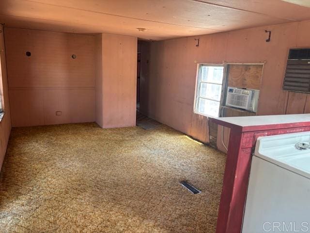2483 Buckman Springs Rd, Campo, CA 91906 - unfurnished room with cooling unit, washer / clothes dryer, and carpet flooring