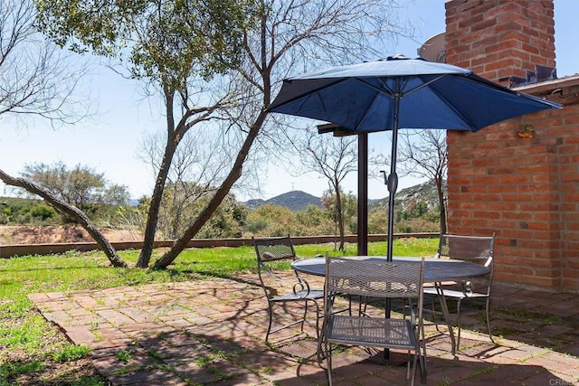 2483 Buckman Springs Rd, Campo, CA 91906 - view of patio / terrace featuring a mountain view and outdoor dining area