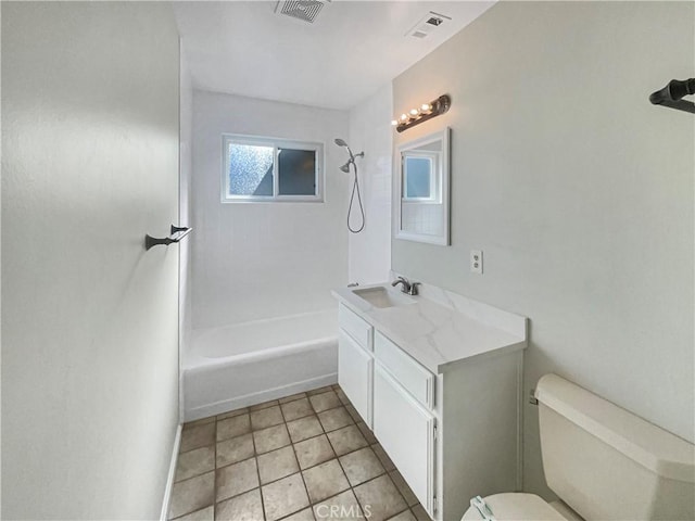 529 Esther Way, Redlands, CA 92373 - full bath with visible vents, toilet, vanity, and bathing tub / shower combination