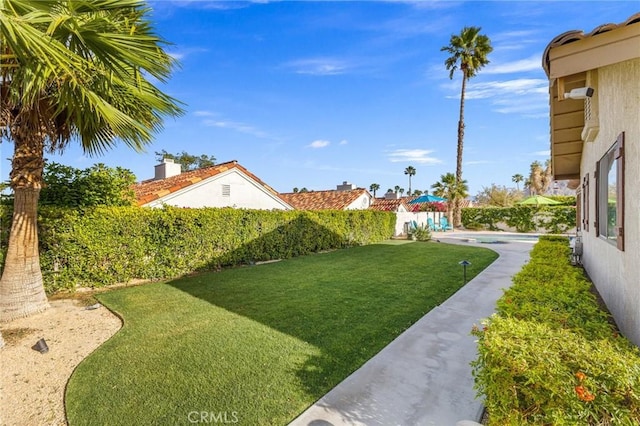 43590 Warner Trl, Palm Desert, CA 92211 - view of yard with a fenced in pool and a fenced backyard